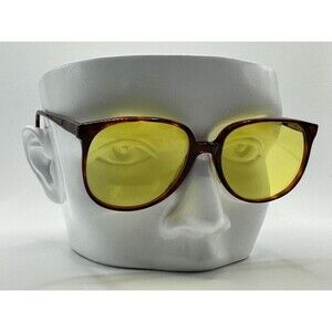 NEW Vintage Eyeglasses | Preppy Tortoise Style | Yellow Lens Plastic Frame #868